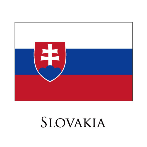 Slovakia flag logo iron on paper